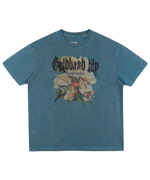 NAVYTEAM(ネイビーチーム)の「ゴールドバンドリリー ピグメント半袖Tシャツ(4カラー)(Tシャツ/カットソー・レディース・バーガンディー/ブルー/チャコールグレー/ブラウン・SMALL/X-LARGE/LARGE/MEDIUM)」の3枚目の写真