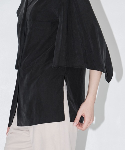 AKIRANAKA（アキラナカ）の「【AKIRANAKA/アキラナカ】Liese panel sleeve shirt BK（シャツ/ブラウス・レディース・ブラック・1）」の7枚目の写真