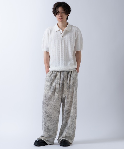 Crownor(クラウノアー)の「ニット 半袖ポロシャツ(ポロシャツ・メンズ・ネイビー/ブラック/ホワイト・LARGE/MEDIUM)」の16枚目の写真