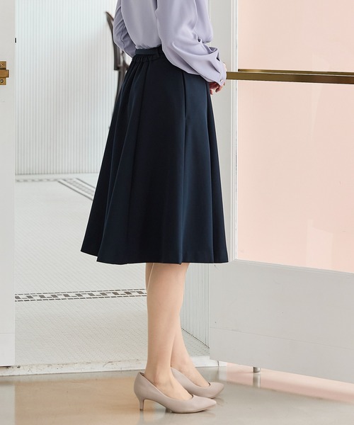 Honeys（ハニーズ）の「【ストレッチ・ウォッシャブル・イージーケア】ベルト付フレアスカート（スカート・レディース・ネイビー/ブラック/杢グレー/ブラウン系その他2・3L/L/S/M/LL）」の16枚目の写真