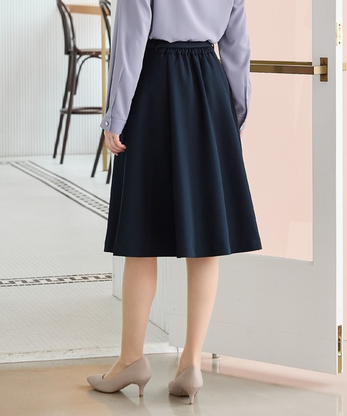 Honeys（ハニーズ）の「【ストレッチ・ウォッシャブル・イージーケア】ベルト付フレアスカート（スカート・レディース・ネイビー/ブラック/杢グレー/ブラウン系その他2・3L/L/S/M/LL）」の17枚目の写真