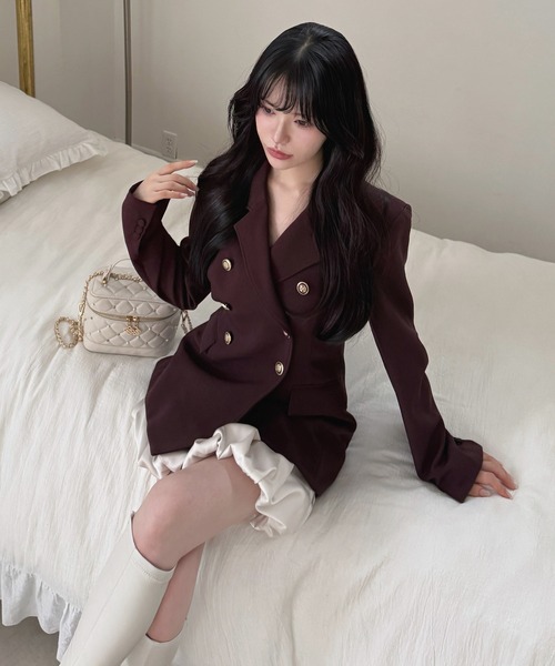 ROYAL PARTY（ロイヤルパーティー）の「Varier fleurジャケット（その他アウター・レディース・ブラック/ボルドー/ベージュ/ドット・FREE）」の13枚目の写真