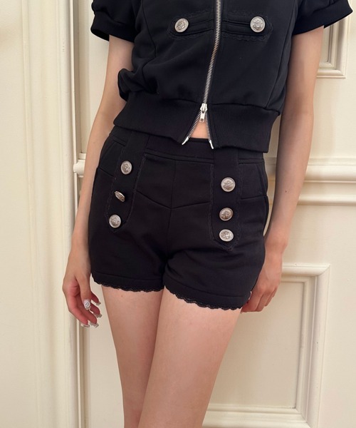 OLIVE des OLIVE（オリーブデオリーブ）の「ナポレオンショートパンツ（その他パンツ・レディース・ブラック/ドット・FREE）」の4枚目の写真