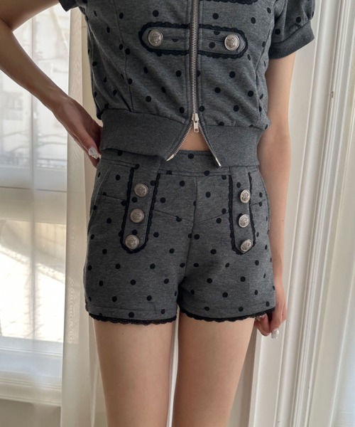 OLIVE des OLIVE（オリーブデオリーブ）の「ナポレオンショートパンツ（その他パンツ・レディース・ブラック/ドット・FREE）」の6枚目の写真