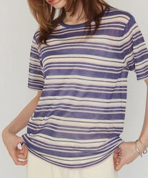 CLEIO | 【CLEIO】シアーヤーンマルチボーダーニット SHEER YARN MULTI BORDER KNIT(ニット/セーター)
