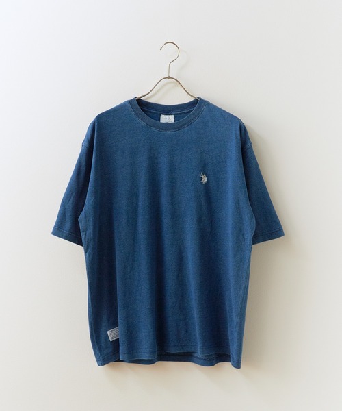 U.S. POLO ASSN.(ユーエスポロアッスン)の「U.S. POLO ASSN./ユーエスポロアッスン 天竺コットン ピグメント 半袖Tシャツ 2026年 夏 夏服(Tシャツ/カットソー・メンズ・ダークブルー/スミクロ/ピンク/ブルー・M/L/LL)」の1枚目の写真
