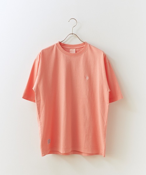 U.S. POLO ASSN.(ユーエスポロアッスン)の「U.S. POLO ASSN./ユーエスポロアッスン 天竺コットン ピグメント 半袖Tシャツ 2026年 夏 夏服(Tシャツ/カットソー・メンズ・ダークブルー/スミクロ/ピンク/ブルー・M/L/LL)」の2枚目の写真
