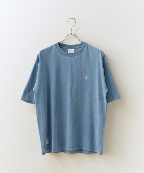 U.S. POLO ASSN.(ユーエスポロアッスン)の「U.S. POLO ASSN./ユーエスポロアッスン 天竺コットン ピグメント 半袖Tシャツ 2026年 夏 夏服(Tシャツ/カットソー・メンズ・ダークブルー/スミクロ/ピンク/ブルー・M/L/LL)」の4枚目の写真