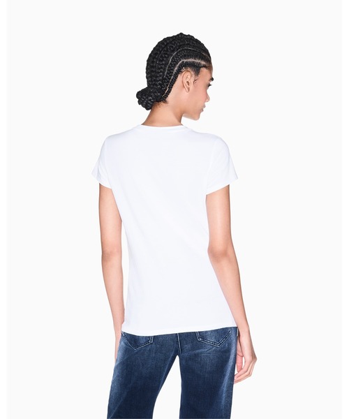 ARMANI EXCHANGE(アルマーニエクスチェンジ)の「【A|X アルマーニ エクスチェンジ】<オンライン限定>ゴールドロゴ 半袖クルーネックTシャツ/SLIM(Tシャツ/カットソー・レディース・ブラック/ホワイト・X-SMALL/X-LARGE/SMALL/MEDIUM/LARGE)」の10枚目の写真