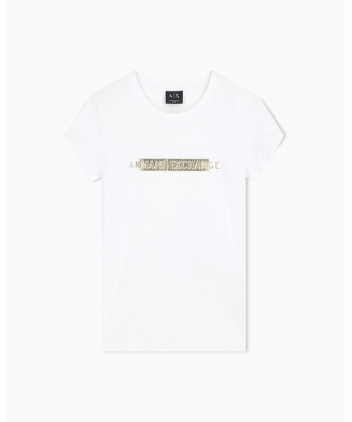 ARMANI EXCHANGE(アルマーニエクスチェンジ)の「【A|X アルマーニ エクスチェンジ】<オンライン限定>ゴールドロゴ 半袖クルーネックTシャツ/SLIM(Tシャツ/カットソー・レディース・ブラック/ホワイト・X-SMALL/X-LARGE/SMALL/MEDIUM/LARGE)」の13枚目の写真