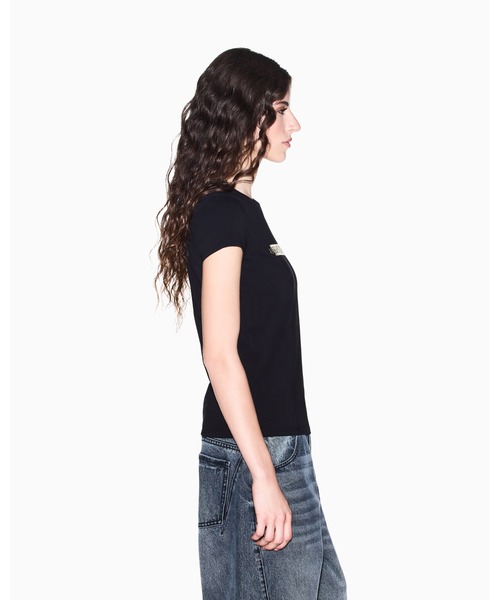 ARMANI EXCHANGE(アルマーニエクスチェンジ)の「【A|X アルマーニ エクスチェンジ】<オンライン限定>ゴールドロゴ 半袖クルーネックTシャツ/SLIM(Tシャツ/カットソー・レディース・ブラック/ホワイト・X-SMALL/X-LARGE/SMALL/MEDIUM/LARGE)」の16枚目の写真