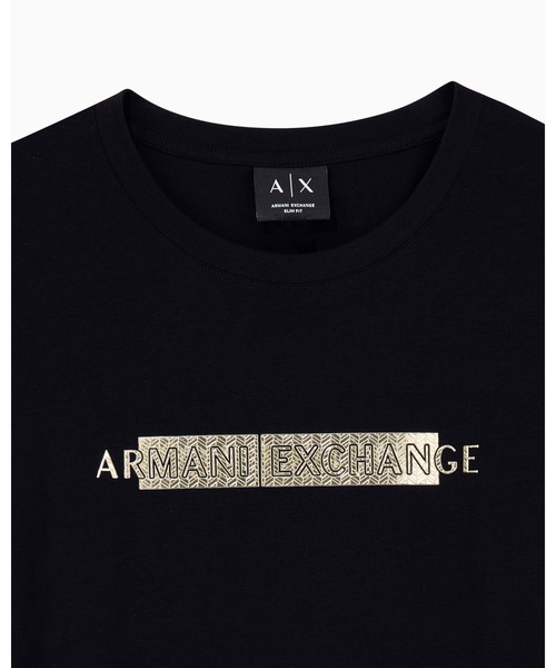 ARMANI EXCHANGE(アルマーニエクスチェンジ)の「【A|X アルマーニ エクスチェンジ】<オンライン限定>ゴールドロゴ 半袖クルーネックTシャツ/SLIM(Tシャツ/カットソー・レディース・ブラック/ホワイト・X-SMALL/X-LARGE/SMALL/MEDIUM/LARGE)」の8枚目の写真