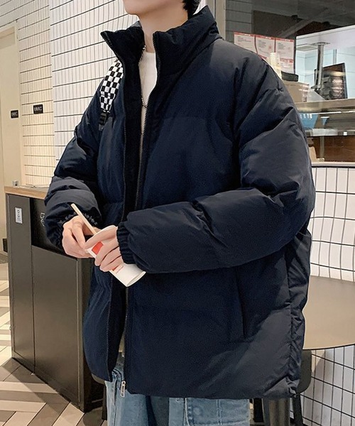 WESTBOY(ウエストボーイ)の「Y2K オーバーサイズ スタンドカラー パファーダウンジャケット WO26W5HOT07(ダウンジャケット/コート・メンズ・ベージュ/ブラック・L/M)」の7枚目の写真