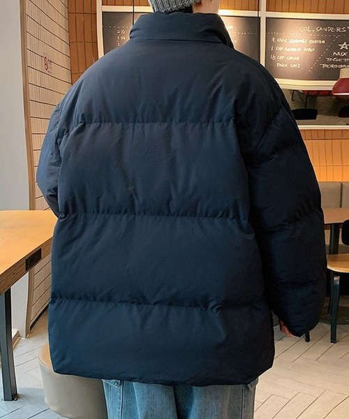 WESTBOY(ウエストボーイ)の「Y2K オーバーサイズ スタンドカラー パファーダウンジャケット WO26W5HOT07(ダウンジャケット/コート・メンズ・ベージュ/ブラック・L/M)」の8枚目の写真