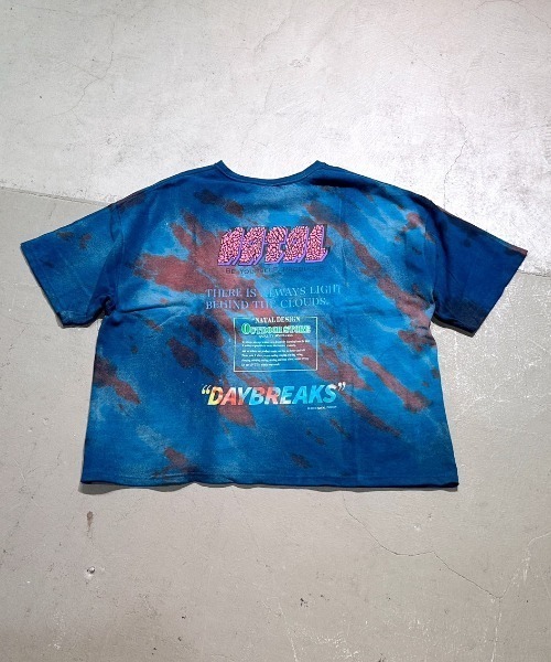 NATAL DESIGN(ネイタルデザイン)の「HEMP WIDE TEE PRINTED DAYBREAKS 2 D.Y.E ver.(Tシャツ/カットソー・メンズ・ピンク/オリーブ/パープル/ブラック/ライトブルー/スミクロ/ブルー・LARGE/X-LARGE/MEDIUM)」の12枚目の写真