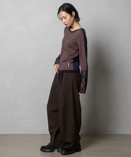 MARECHAL TERRE(マルシャルテル)の「【前後着用可】2Way シアーインナー(Tシャツ/カットソー・レディース・ブラック系/グレー系/ブラック/オフホワイト/ネイビー系・MEDIUM)」の9枚目の写真
