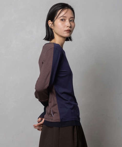 MARECHAL TERRE(マルシャルテル)の「【前後着用可】2Way シアーインナー(Tシャツ/カットソー・レディース・ブラック系/グレー系/ブラック/オフホワイト/ネイビー系・MEDIUM)」の13枚目の写真