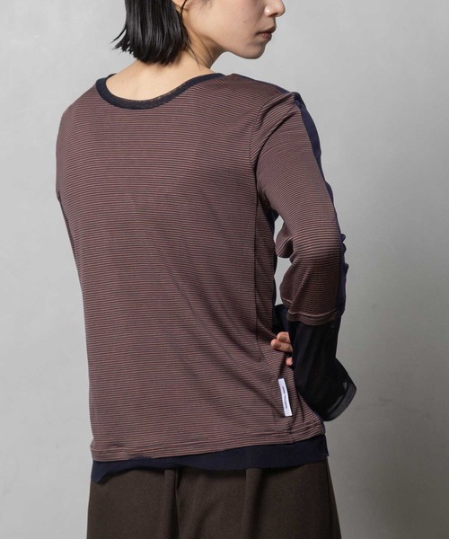 MARECHAL TERRE(マルシャルテル)の「【前後着用可】2Way シアーインナー(Tシャツ/カットソー・レディース・ブラック系/グレー系/ブラック/オフホワイト/ネイビー系・MEDIUM)」の14枚目の写真