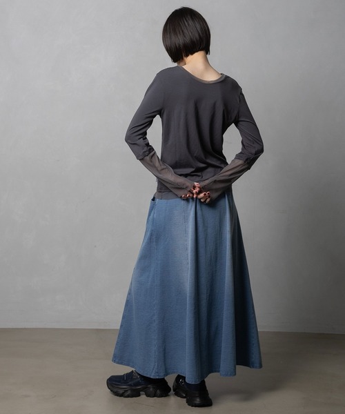 MARECHAL TERRE(マルシャルテル)の「【前後着用可】2Way シアーインナー(Tシャツ/カットソー・レディース・ブラック系/グレー系/ブラック/オフホワイト/ネイビー系・MEDIUM)」の18枚目の写真
