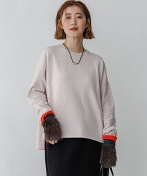 23区 L（ニジュウサンクオオキイサイズ）の「ダブルフェイス リラクシー ニット（ニット/セーター）」