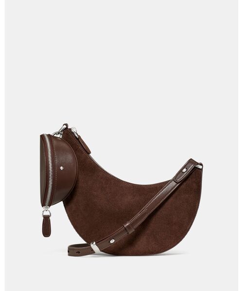 kate spade new york(ケイトスペード ニューヨーク)の「ケーエスデュオ スエード クロスボディ バッグ(ショルダーバッグ・レディース・ブラウン・ONESIZE)」の2枚目の写真