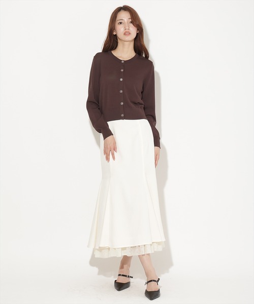 AND COUTURE(アンドクチュール)の「【UVカット】クルーネックカーディガン(カーディガン/ボレロ・レディース・イエロー/ピンク/ブラック/ブラウン・FREE)」の16枚目の写真