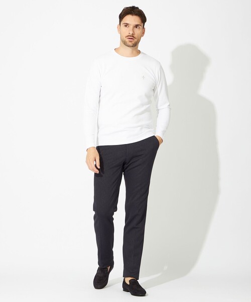 EPOCA UOMO(エポカウォモ)の「編み柄ジャカードカットソー(Tシャツ/カットソー・メンズ・グレー系その他/ブラック/ホワイト/ブラウン系その他6・46/48)」の5枚目の写真