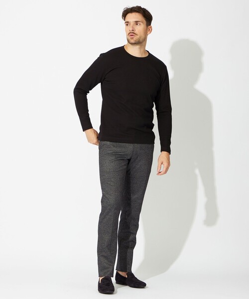 EPOCA UOMO(エポカウォモ)の「編み柄ジャカードカットソー(Tシャツ/カットソー・メンズ・グレー系その他/ブラック/ホワイト/ブラウン系その他6・46/48)」の7枚目の写真