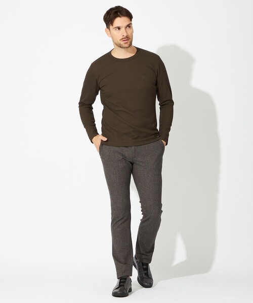 EPOCA UOMO(エポカウォモ)の「編み柄ジャカードカットソー(Tシャツ/カットソー・メンズ・グレー系その他/ブラック/ホワイト/ブラウン系その他6・46/48)」の8枚目の写真