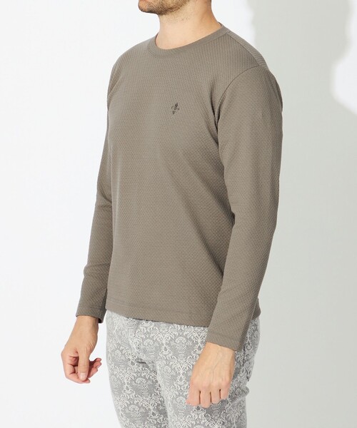 EPOCA UOMO(エポカウォモ)の「編み柄ジャカードカットソー(Tシャツ/カットソー・メンズ・グレー系その他/ブラック/ホワイト/ブラウン系その他6・46/48)」の10枚目の写真