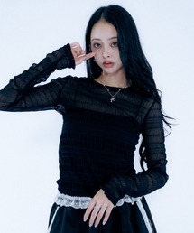 シャーリングシアートップス