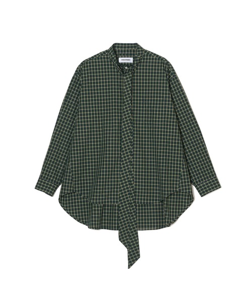 DISCOVERED(ディスカバード)の「DISCOVERED BOWTIE SHIRT (DC-SS27-SH-02)(シャツ/ブラウス・メンズ・グリーン/ブラック・1/3)」の2枚目の写真