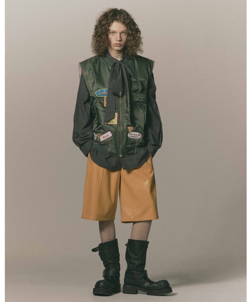 DISCOVERED(ディスカバード)の「DISCOVERED BOWTIE SHIRT (DC-SS27-SH-02)(シャツ/ブラウス・メンズ・グリーン/ブラック・1/3)」の9枚目の写真