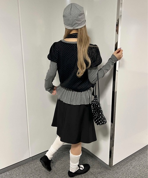 WC(ダブル シー)の「スタッズデザインミドルスカート(スカート・レディース・ブラウン/ブラック・FREE)」の15枚目の写真