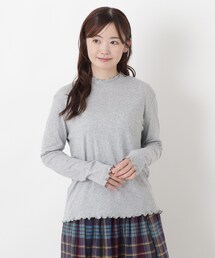 シアーハイネックメロープルオーバー
