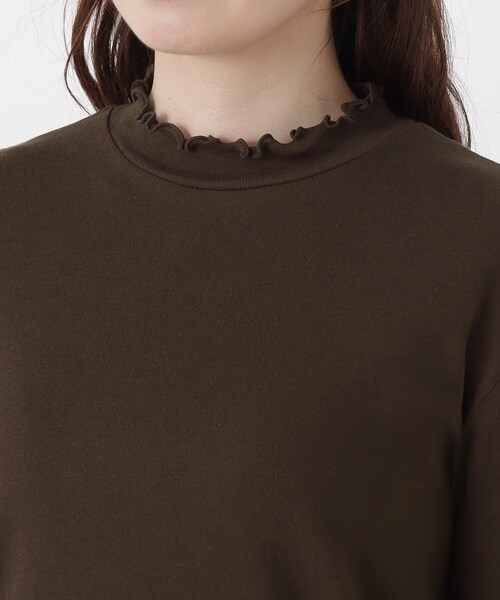 one'sterrace(ワンズテラス)の「シアーハイネックメロープルオーバー(Tシャツ/カットソー・レディース・ブラック系8/ダークブラウン系8/グレー系4/ブルー系その他7/オリーブ系3/アイボリー系8・02)」の10枚目の写真