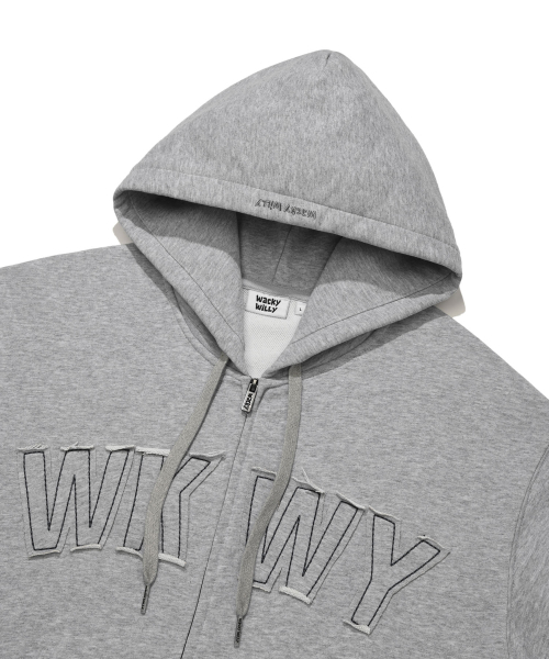 Wacky WiLLy（ワッキーウィリー）の「WKWY タイポ ジップアップパーカー ブラック（パーカー・レディース・その他・X-SMALL/SMALL/MEDIUM/LARGE/X-LARGE）」の4枚目の写真
