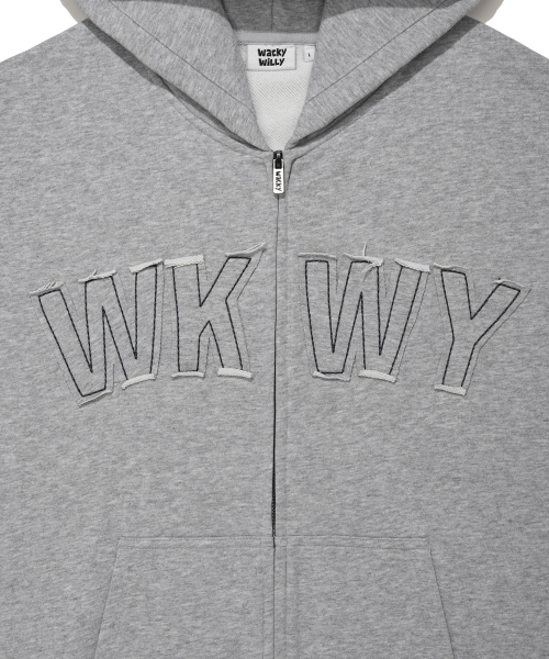 Wacky WiLLy（ワッキーウィリー）の「WKWY タイポ ジップアップパーカー ブラック（パーカー・レディース・その他・X-SMALL/SMALL/MEDIUM/LARGE/X-LARGE）」の5枚目の写真