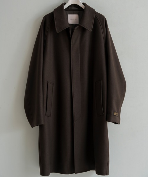 ADAM ET ROPE'（アダムエロペ）の「Bellandi メルトンバルマカーンコート（ステンカラーコート・メンズ・ブラック/グレー系その他/ブルー系その他4・M/L）」の2枚目の写真