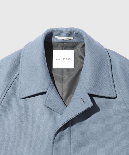 ADAM ET ROPE'（アダムエロペ）の「Bellandi メルトンバルマカーンコート（ステンカラーコート・メンズ・ブラック/グレー系その他/ブルー系その他4・M/L）」の17枚目の写真