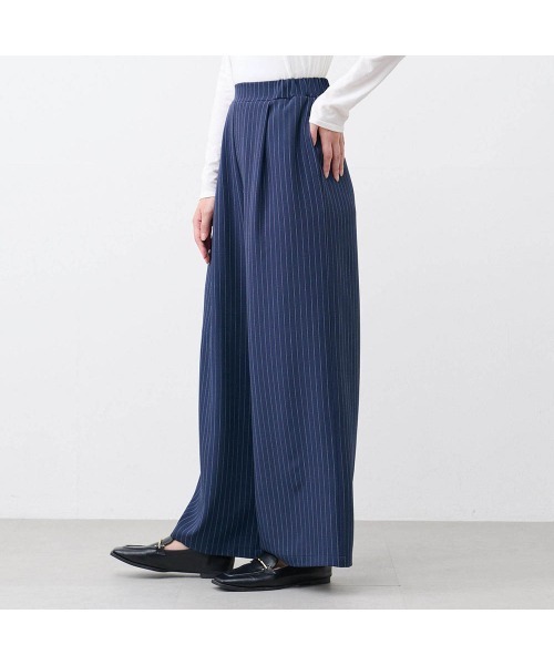 Belle Maison(ベルメゾン)の「ストライプイージーセミワイドパンツ(その他パンツ・レディース・ブラック系/ネイビー系・3L/LL/L/M/S)」の15枚目の写真