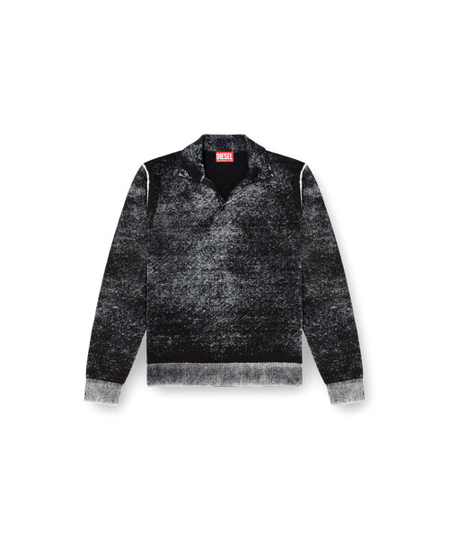 DIESEL(ディーゼル)の「メンズ 長袖ポロニット K-LAWRENCE(ニット/セーター・メンズ・ブラック/ベージュ系その他・X-LARGE/SMALL/LARGE/MEDIUM/X-SMALL)」の6枚目の写真