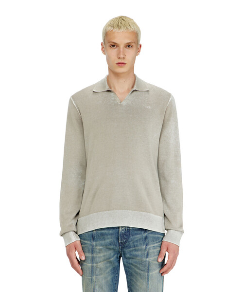 DIESEL(ディーゼル)の「メンズ 長袖ポロニット K-LAWRENCE(ニット/セーター・メンズ・ブラック/ベージュ系その他・X-LARGE/SMALL/LARGE/MEDIUM/X-SMALL)」の2枚目の写真