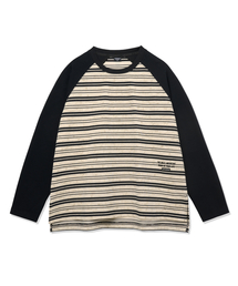 レディース ヴィンテージストライプラグラン長袖Tシャツ
