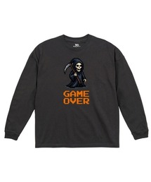 NOBOUND(ノーバウンド) 長袖Tシャツ ゲームイラスト プリント ボックスシルエット トップス カットソー メンズ ユニセックス ストリート