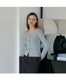 Slim Rib Cardigan [Gray]