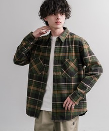 KRIFF MAYER クリフメイヤー ルーズシルエット ビエラチェックレギュラーカラー長袖シャツ 2616300