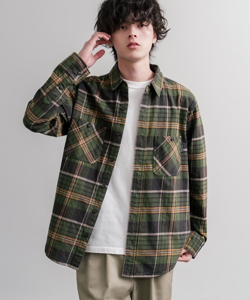 KRIFF MAYER(クリフメイヤー)の「KRIFF MAYER クリフメイヤー ルーズシルエット ビエラチェックレギュラーカラー長袖シャツ 2616300(シャツ/ブラウス・メンズ・オリーブ/ブラウン/ナチュラル/ブラック・XL/M/L)」の19枚目の写真