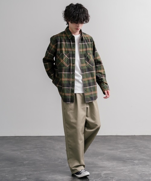 KRIFF MAYER(クリフメイヤー)の「KRIFF MAYER クリフメイヤー ルーズシルエット ビエラチェックレギュラーカラー長袖シャツ 2616300(シャツ/ブラウス・メンズ・オリーブ/ブラウン/ナチュラル/ブラック・XL/M/L)」の22枚目の写真