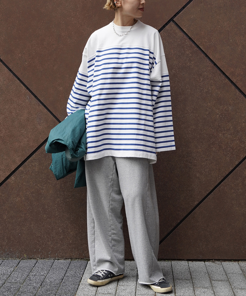 JOURNAL STANDARD LUXE(ジャーナルスタンダード ラックス)の「25TH BORDER WIDE MID(Tシャツ/カットソー・レディース・ブルー・FREE)」の7枚目の写真